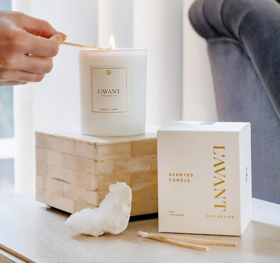 Fresh Linen Candle - White - Image 2