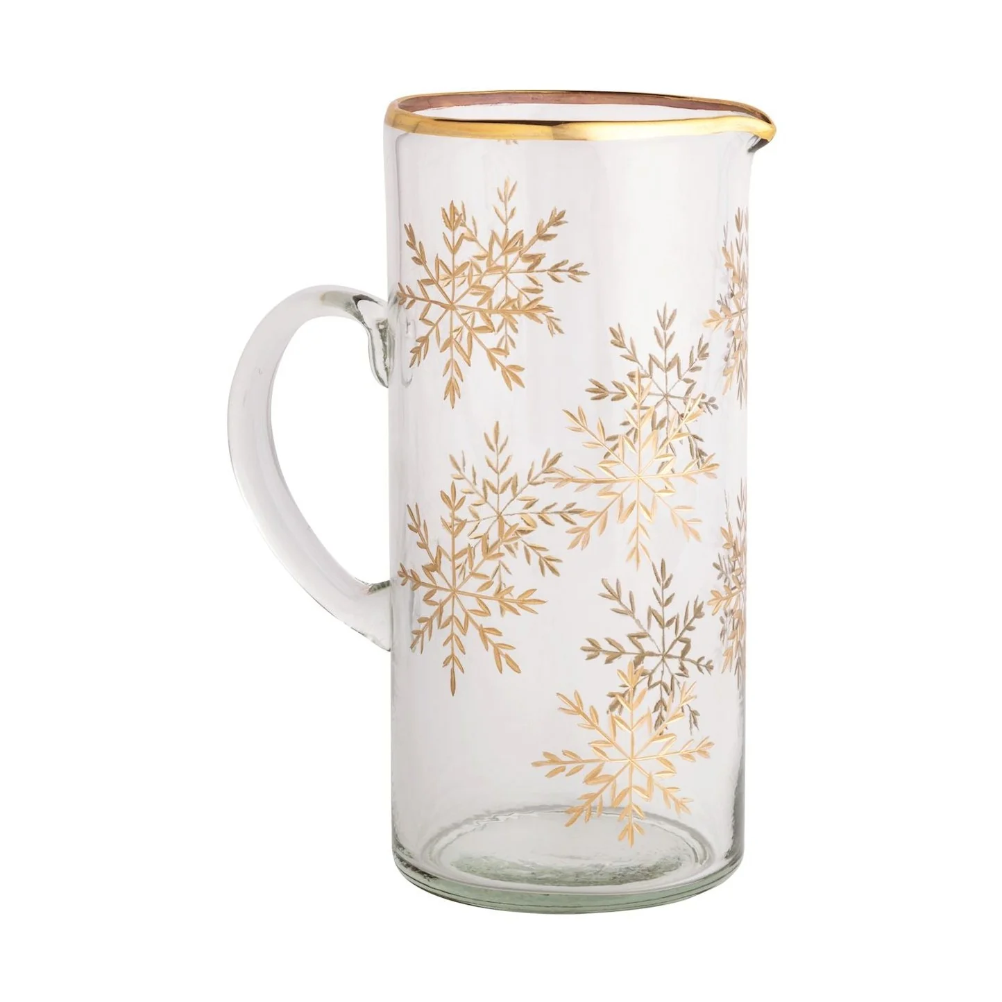 Etched Snowflake Pitcher