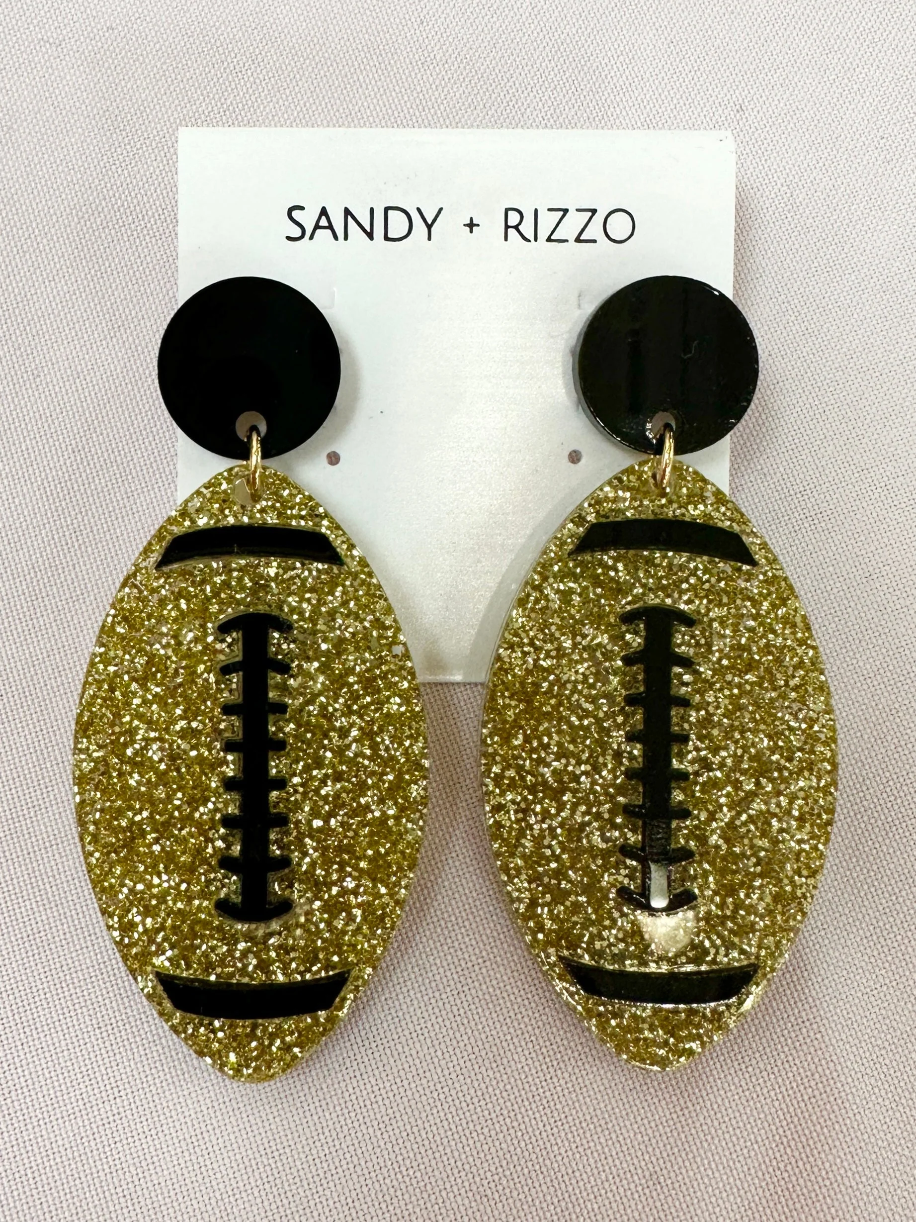 Glitter Football Earring - Image 3
