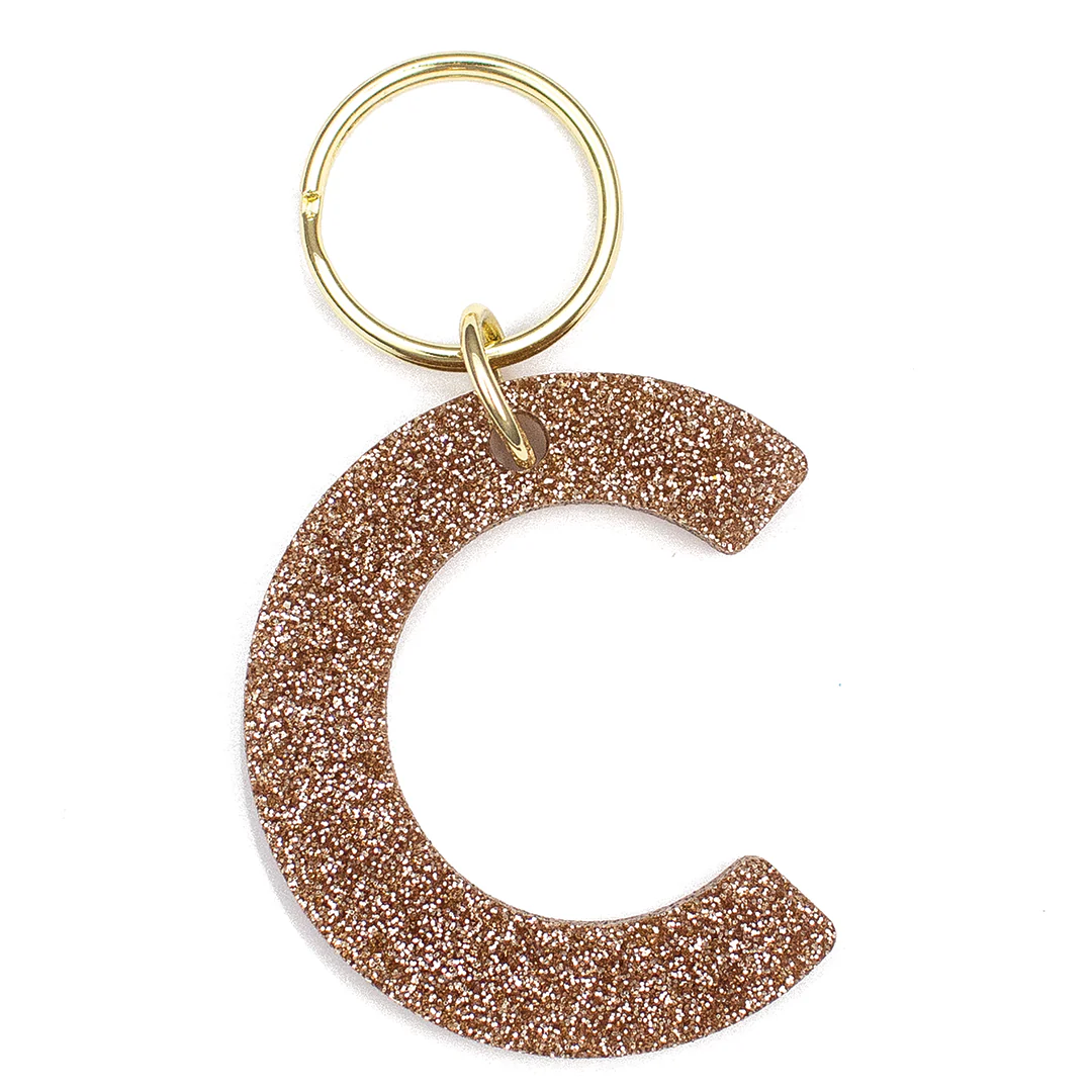Glitter Initial Keychain (FINAL SALE) - Image 3
