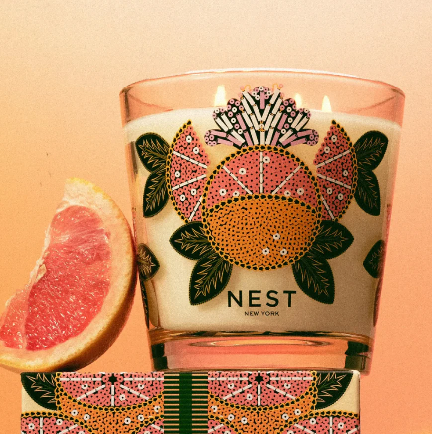 Grapefruit Decorative 3 Wick Candle - Image 2