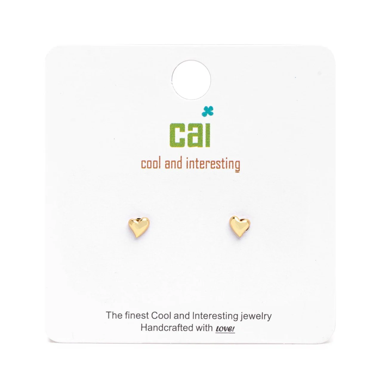 Mini Gold Heart Studs
